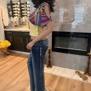 THIS IS A SET! Authentic Baby Phat Cropped Top (size medium) & BP Jeans (size 9)